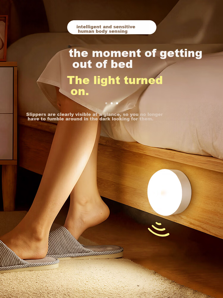 Xinlanya She Human Sensor Night Light Bedroom Night Lamp Motion Activated Elderly Bedside Lamp Rechargeable Long Battery Life 5