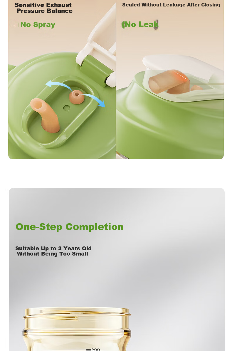 Qikibao Baby Growth PPSU Feeding Bottle Set 240ml Straw Direct Drinking for 6+ Months Imitation Breast Milk Children's Festival Gift 7