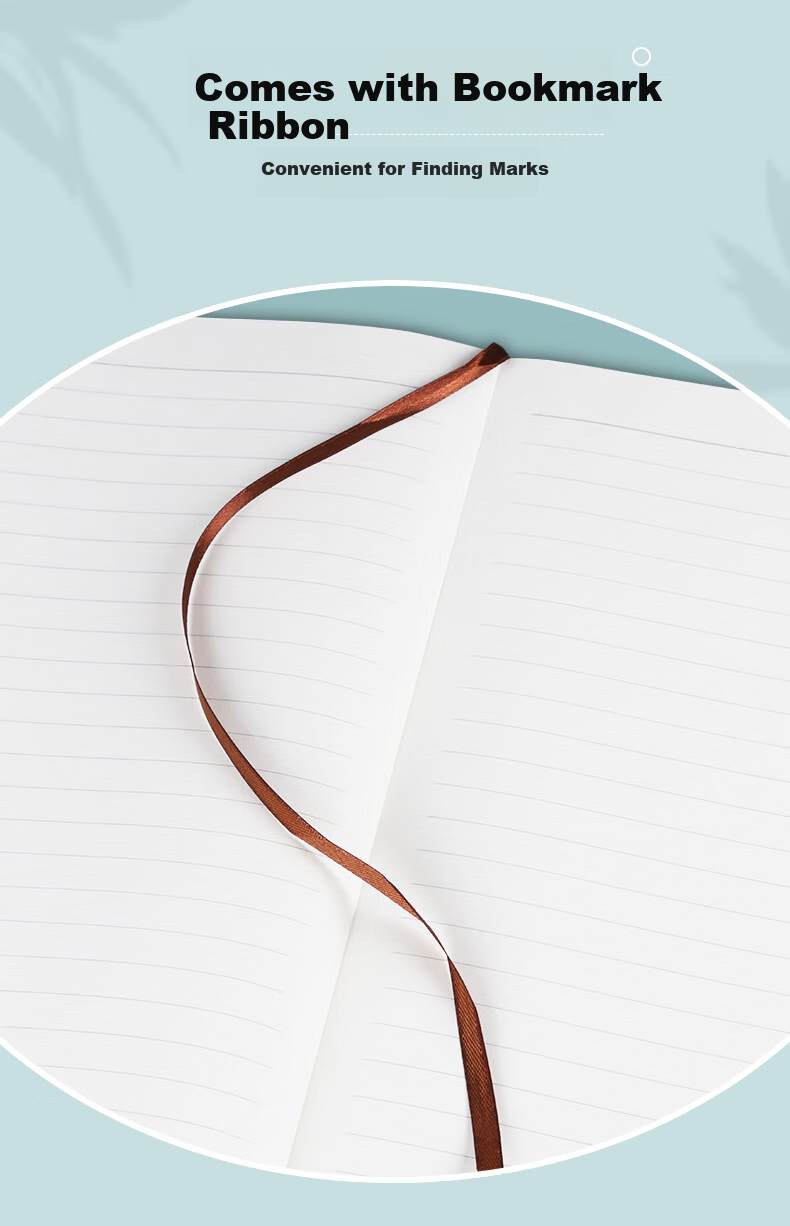 Weimei A4 Thick Large Business Notebook Soft Leather Diary Work Record Journal Student Exam Study Simple Thick Lined Classroom Notebook 8