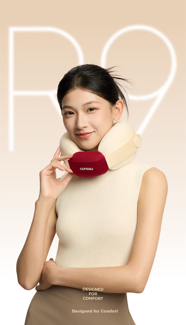 Kongsu U-Shaped Neck Pillow Travel Neck Support Pillow for Airplane Train High-Speed Rail Portable Long-Distance Travel Neck Cushion with Cover 6