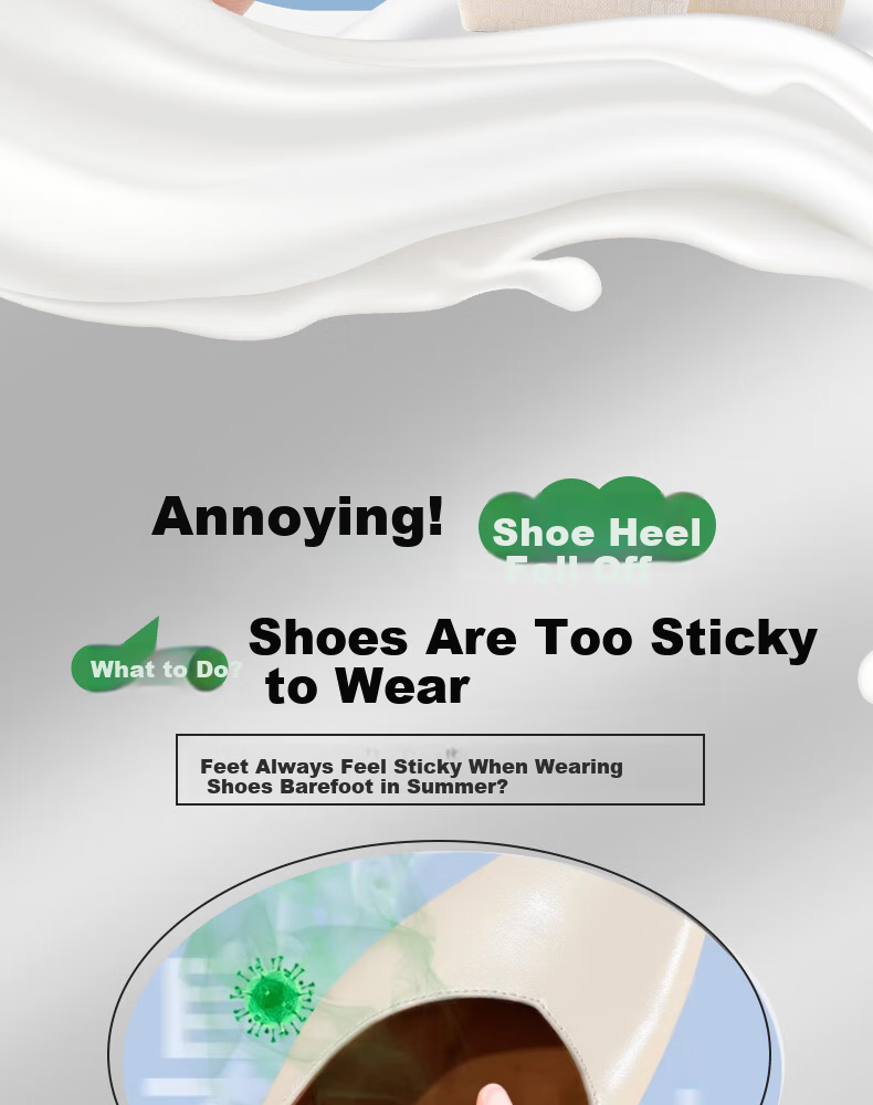FOOTOPPO Latex Pressure-Relief Forefoot Pads Women's Non-Slip Gel Half Insoles for High Heels Thickened Anti-Slip Half Inserts 12