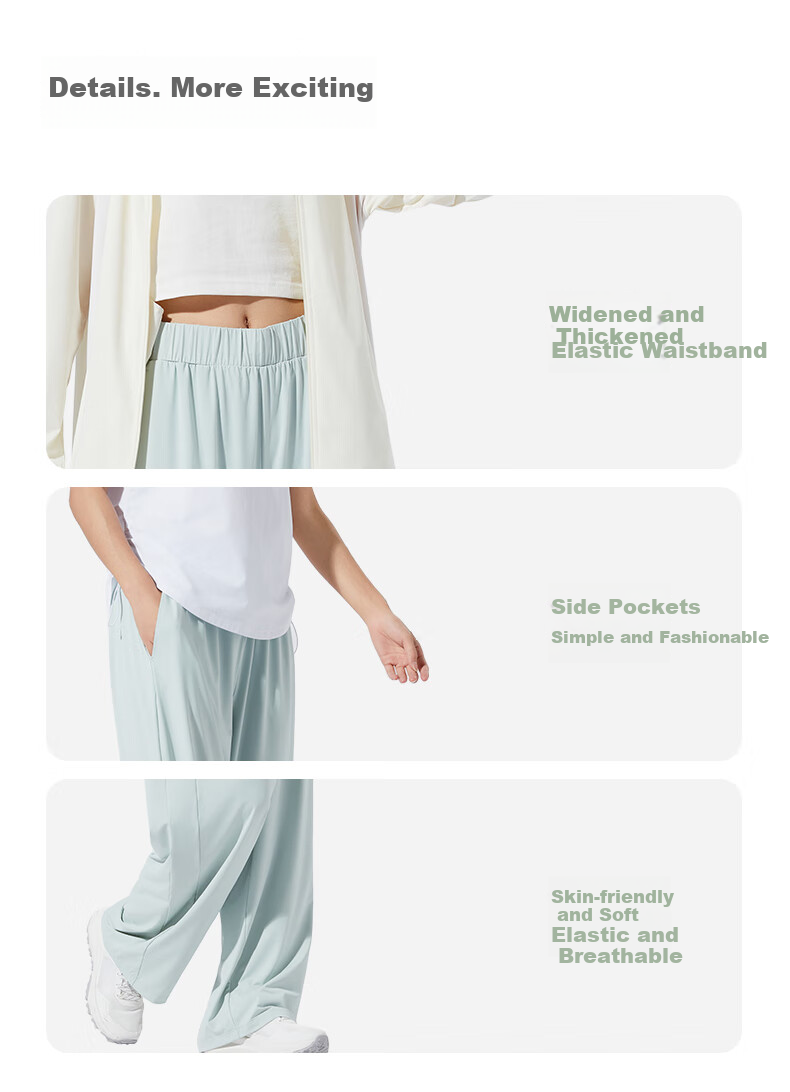 TECTOP Casual Pants Lightweight Outdoor Loose Breathable Solid Color Long Pants 2422138ZZ Women's Pink XL 13