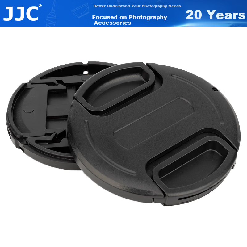 JJC 46mm Lens Cap with Anti-Lost Strap for Canon/Nikon/Sony/Fujifilm DSLR and Mirrorless Cameras