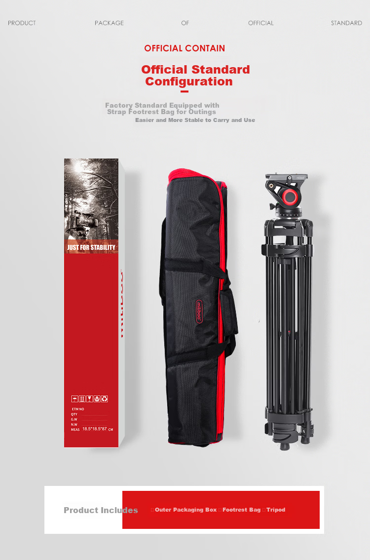 Miliboo MTT601II-AL Professional Camera Tripod Camera Stand DSLR Photography Tripod Hydraulic Damping Fluid Head Kit 13