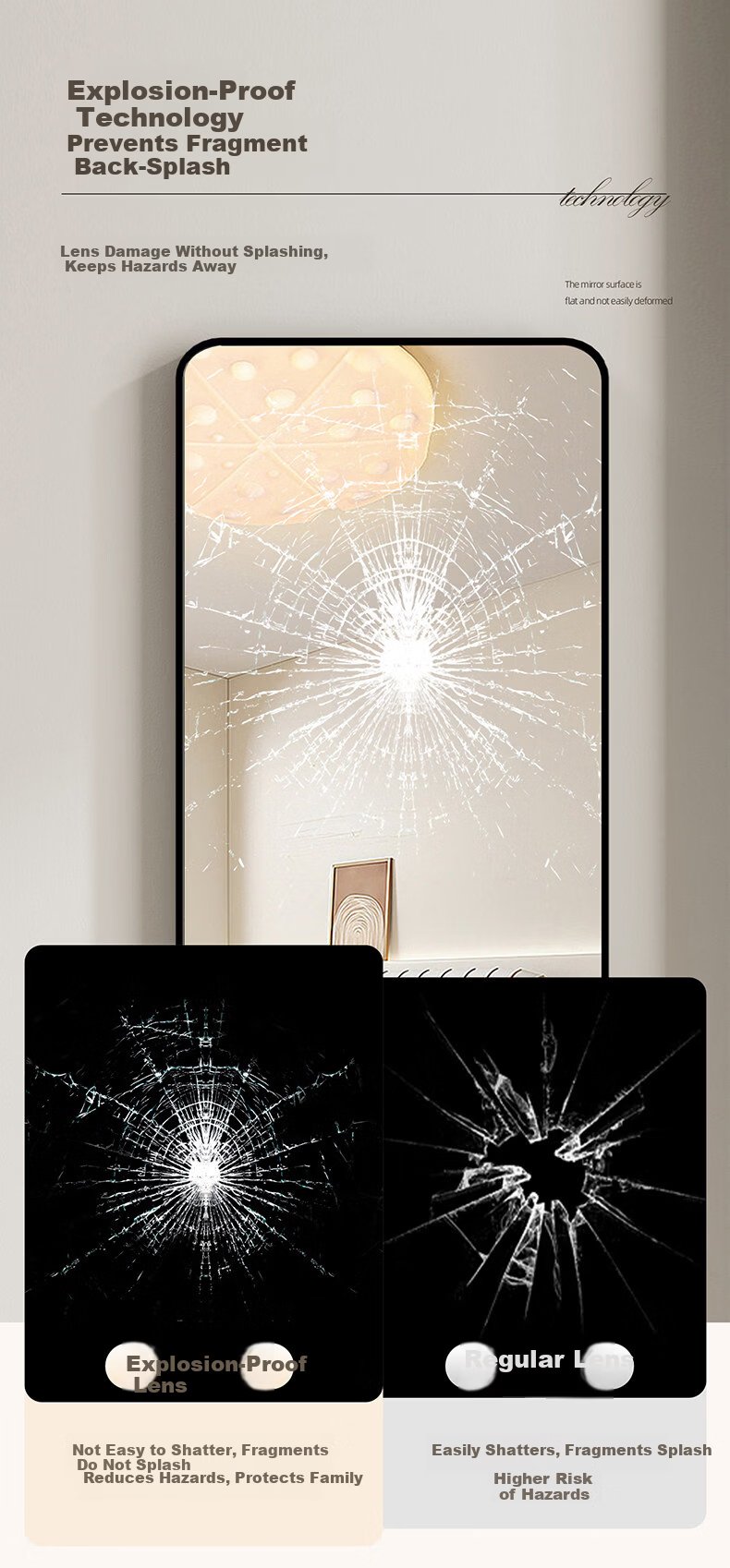 Menghuating Full-Length Dressing Mirror Floor Mirror Home Simple Wall-Mounted Wall Sticker Popular Girls Bedroom Makeup Hanging Fitting Mirror 5