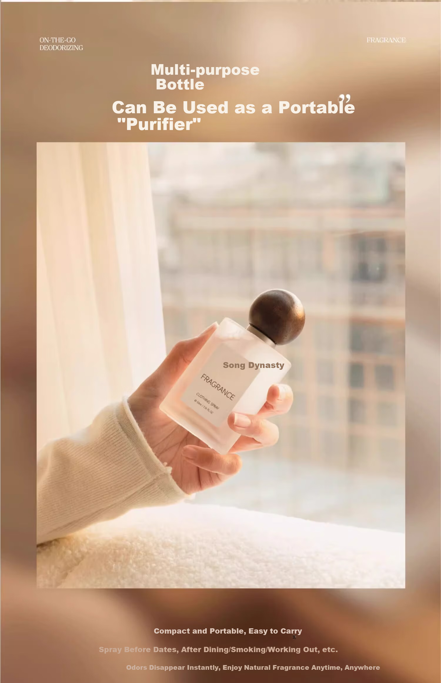 Song Dynasty Fragrance Odor Removal Spray for Clothes Indoor Bedroom Long-Lasting Scent Niche Birthday Wedding Gift Qingqiu Osmanthus 6