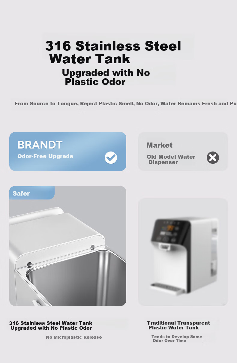 Bailang Instant Hot Water Dispenser Stainless Steel Desktop Countertop Integrated Water Purifier Small Under-Bucket Bottled Water Dispenser R3-8 3