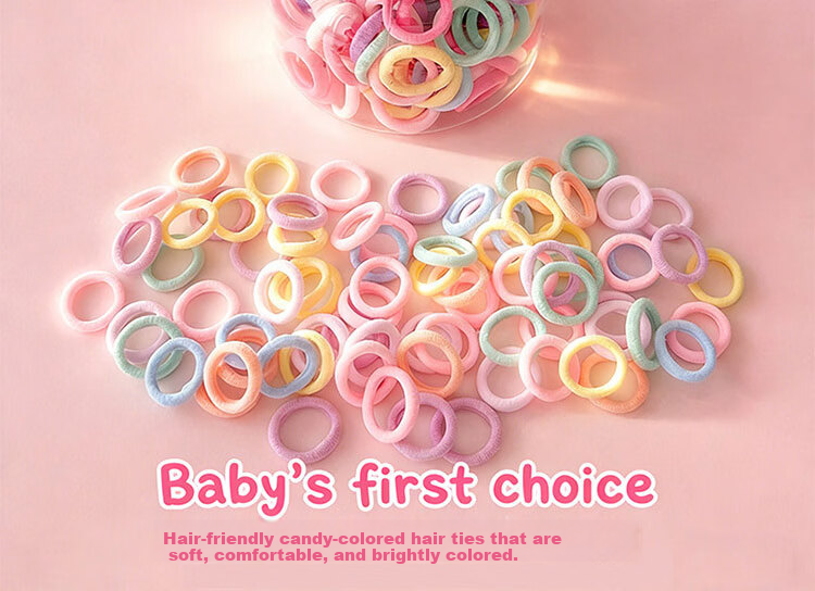 Princess Password High Elasticity Hair Tie for Girls, Gentle on Hair, Children's Hair Band, Student Rubber Band, Baby Towel Hair Ring, Infant Hair Rope 6
