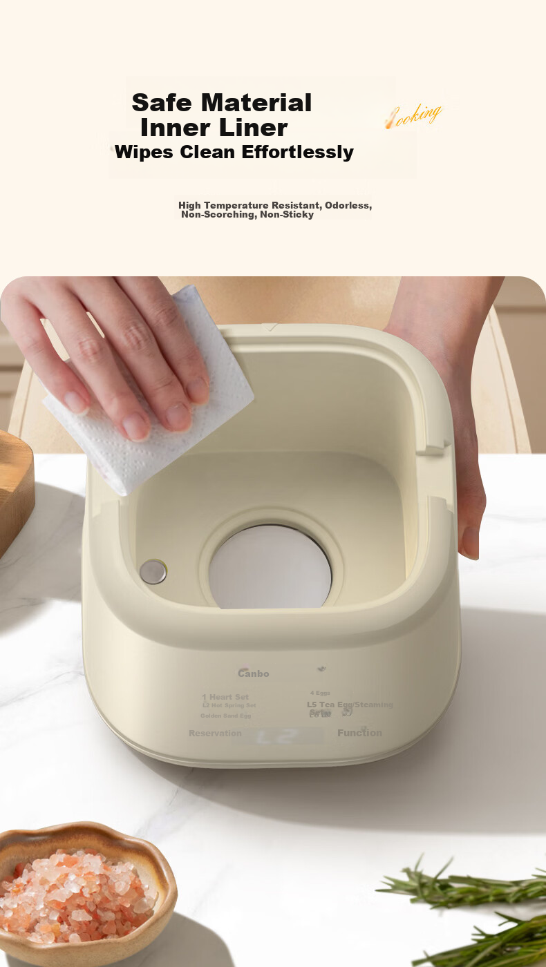 Canbo Egg Cooker Steamer Soft-Boiled Egg Maker 24H Smart Reservation Mini Steamer Breakfast Machine SLH-ZDQ01 13
