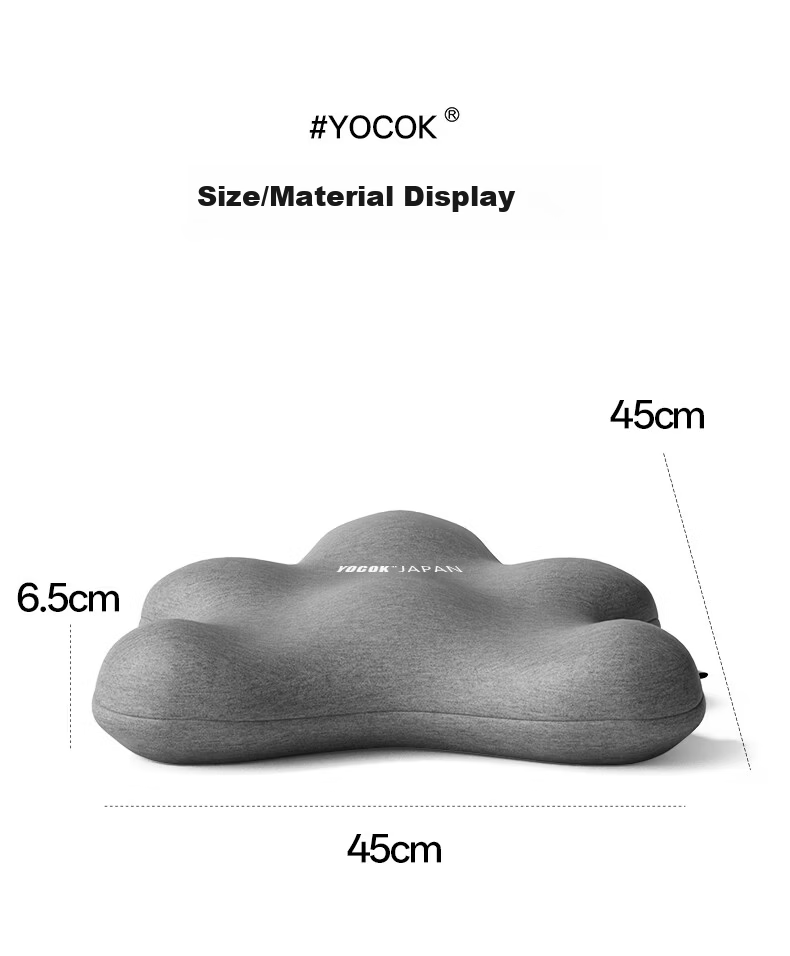 YOCOK Lumbar Support Cushion Pillow Office Chair Waist Pillow Car Seat Cushion Long Sitting Lumbar Support Blue Version 11