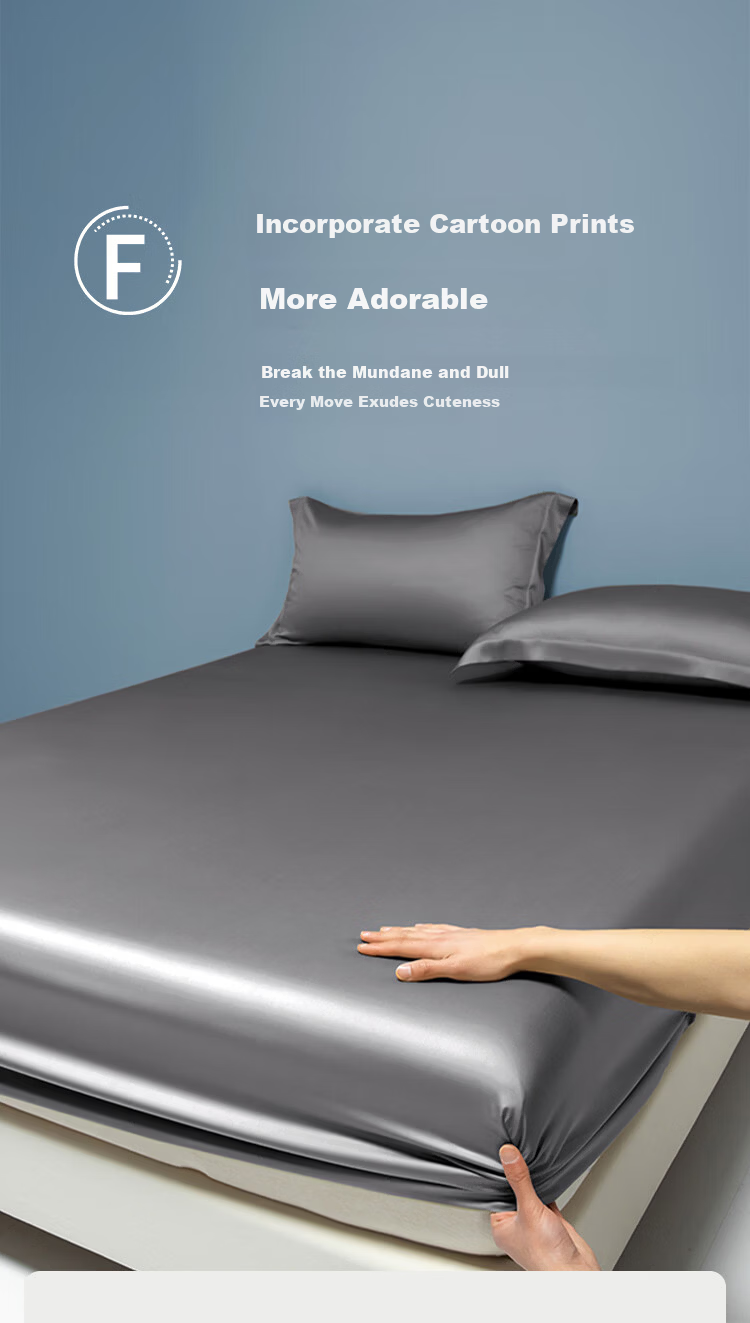 SOMERELLE A-Class Xinjiang Long-Staple Cotton Fitted Sheet Single Pure Cotton Bed Cover Double 1.5m Full Cotton Non-Slip Full Wrap Protector 2