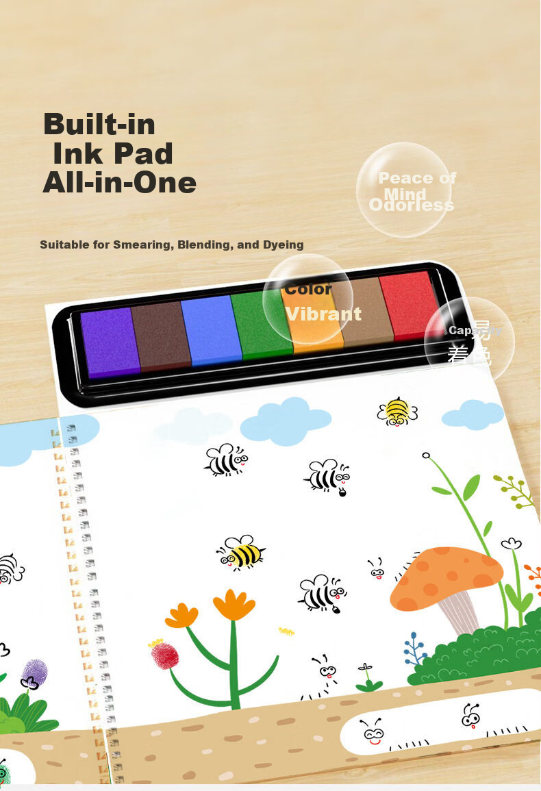 JEPPE Children's Foldable DIY Coloring and Drawing Book for Ages 3-6, Art Sketchbook, Boys and Girls Children's Day Gift 6