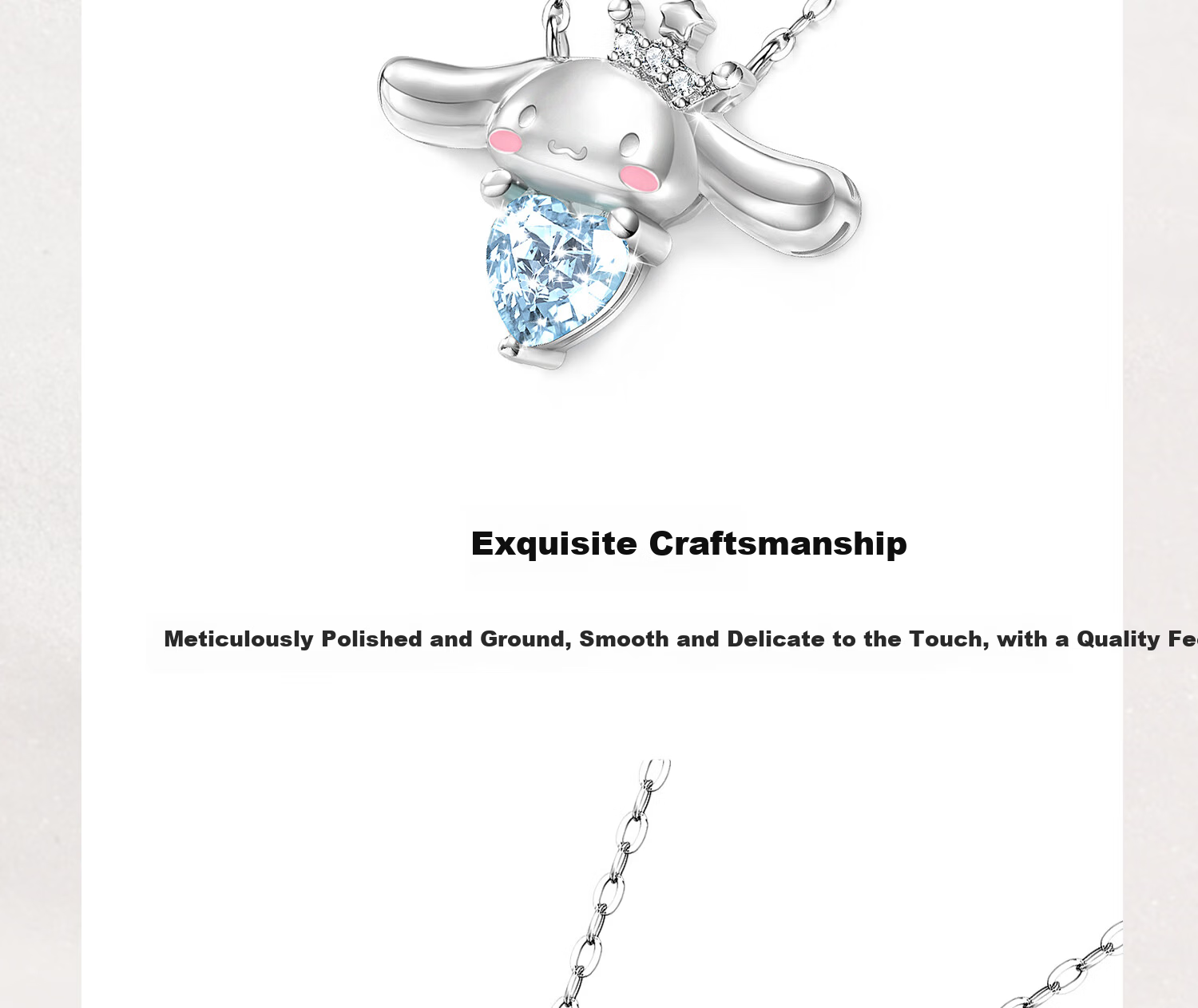 SANRIO Cinnamoroll Sterling Silver Necklace for Women 2026 New Cute Niche Pendant Birthday Gift for Girls 3031 17