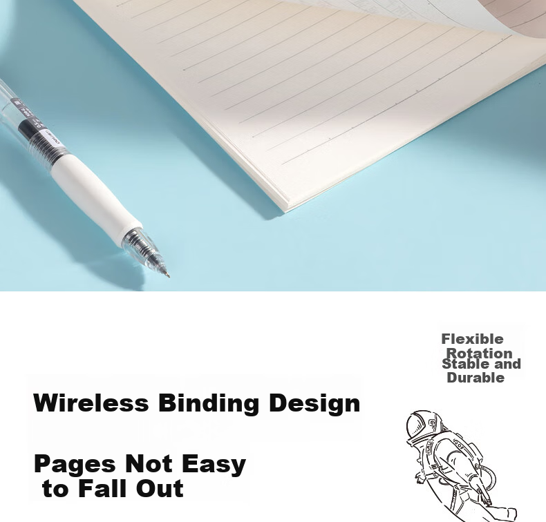 Deli Student Softcover Notebook B5/40 Sheets 12-Pack Wire-Free Binding WB540 (Ask the Sky 9) 7