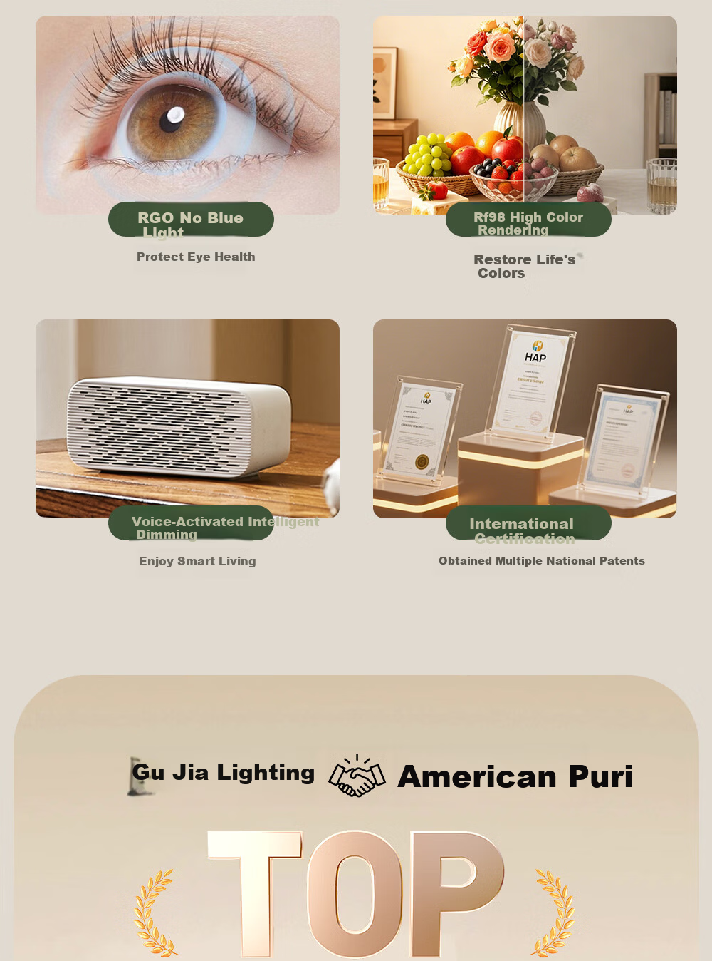 GUJIA LED Ceiling Light, Simple Backlit Eye Protection, Suitable for Living Room And Bedroom, 50cm Square-Shaped - Three Colors [Installation Included] 11