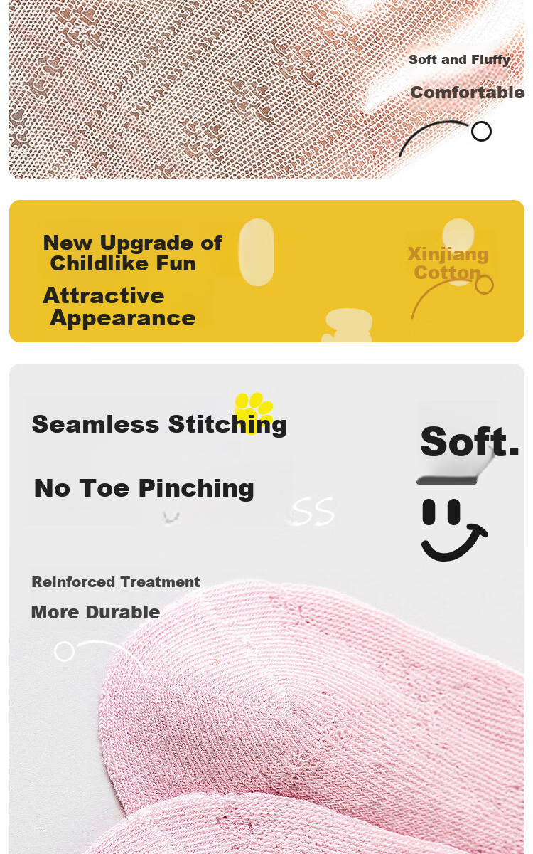 Little Pig Banner Summer Mesh Class A Infant Newborn Non-Binding Chubby Leg Xinjiang Long-Staple Cotton Seamless High Elastic Baby Cotton Socks 4