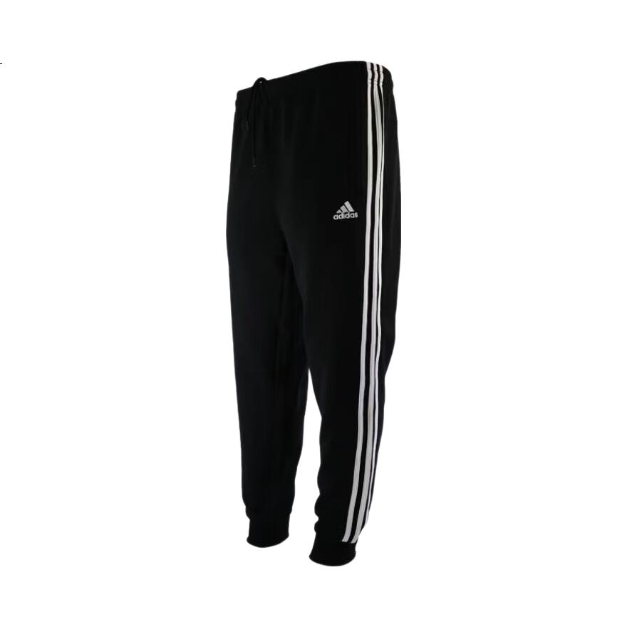 Adidas Men's Sports Pants, Autumn Windproof Casual Sweatpants, Fitness Running Trousers, Black And White Tapered Pants, Size S