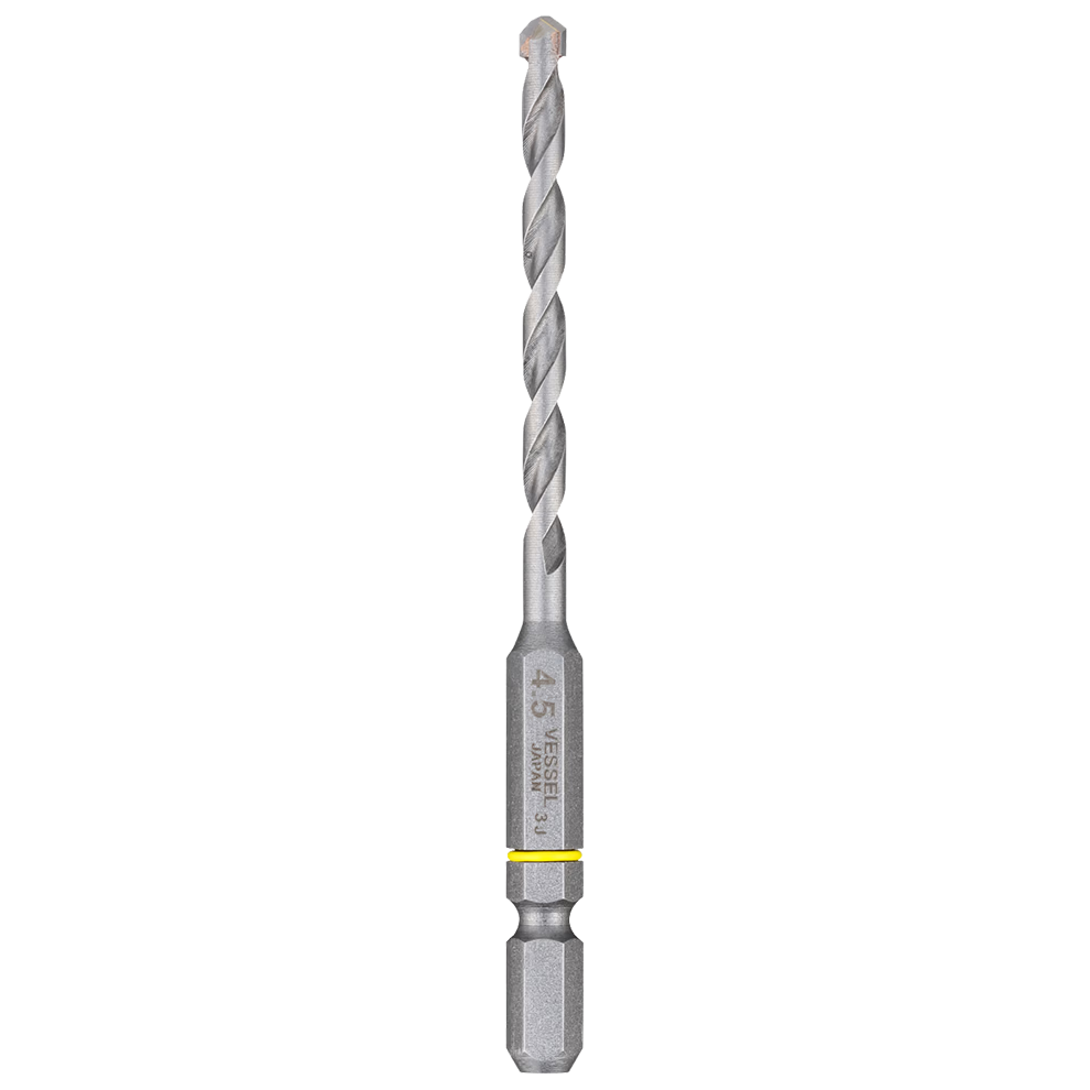 VESSEL CPD-4.5 Hex Shank Tile Drill Bit Ceramic Drill Bit Gypsum Hole Saw Φ4.5X95mm
