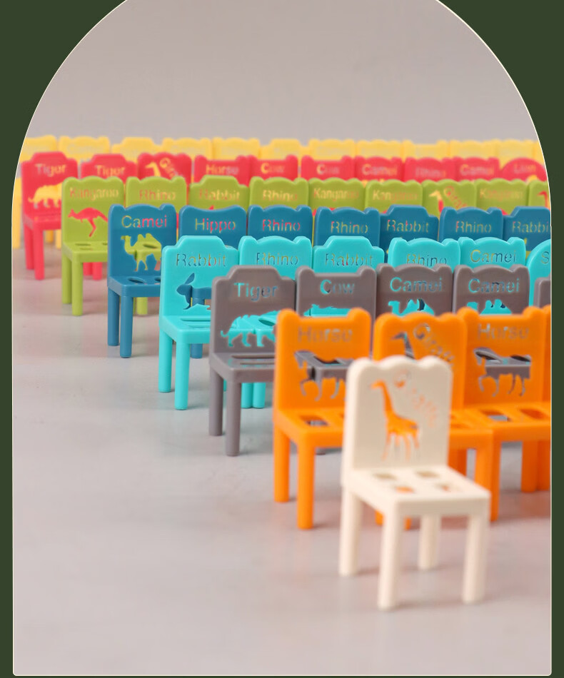 TaTanice Rainbow Stacking Blocks Chair Montessori Early Education Toy Game Prop Children's Birthday Gift for Boys and Girls 12