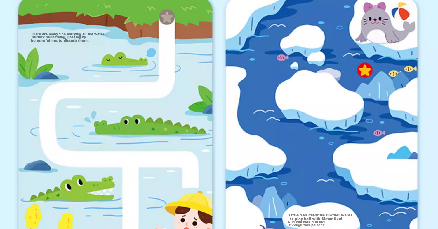 Yijimei Children's Maze Training Book Focus Training 3-6 Years Old Educational Preschool Thinking Training Toy Gift 12
