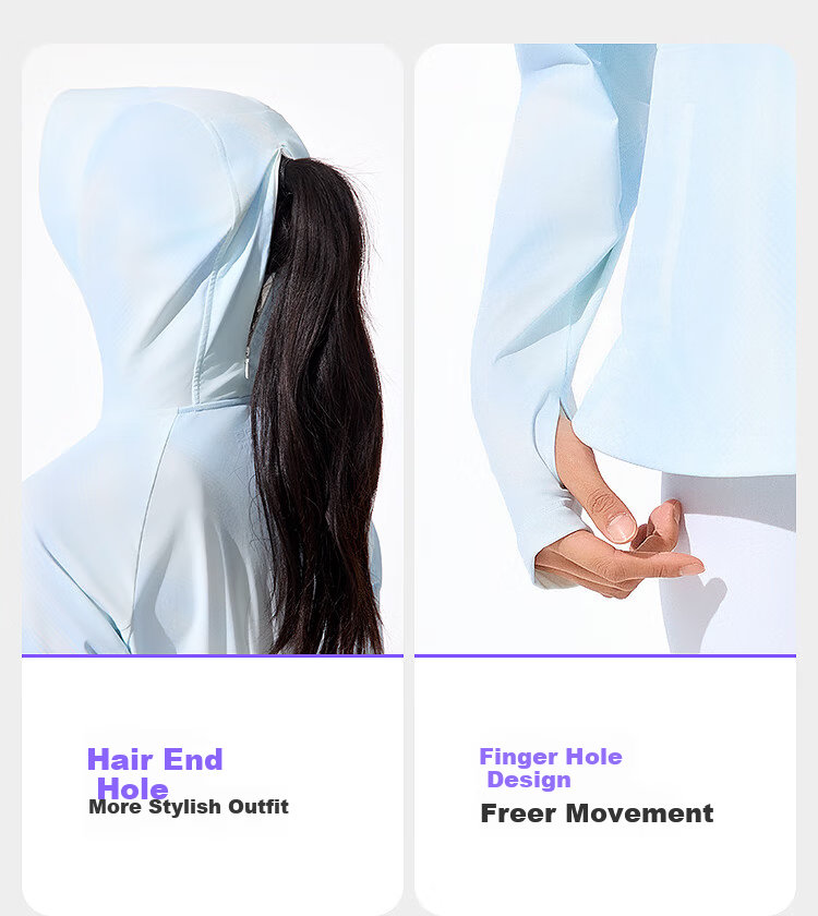 BOSIDENG Summer National Standard Original Yarn Women's Sun Protection Jacket UPF100+ UV Protection Casual Sports Travel Coat 17