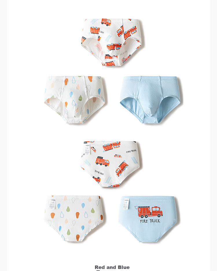 Balabala Kids Cotton Girls' Briefs Baby Triangle Underwear Soft Elastic 3-Pack 14