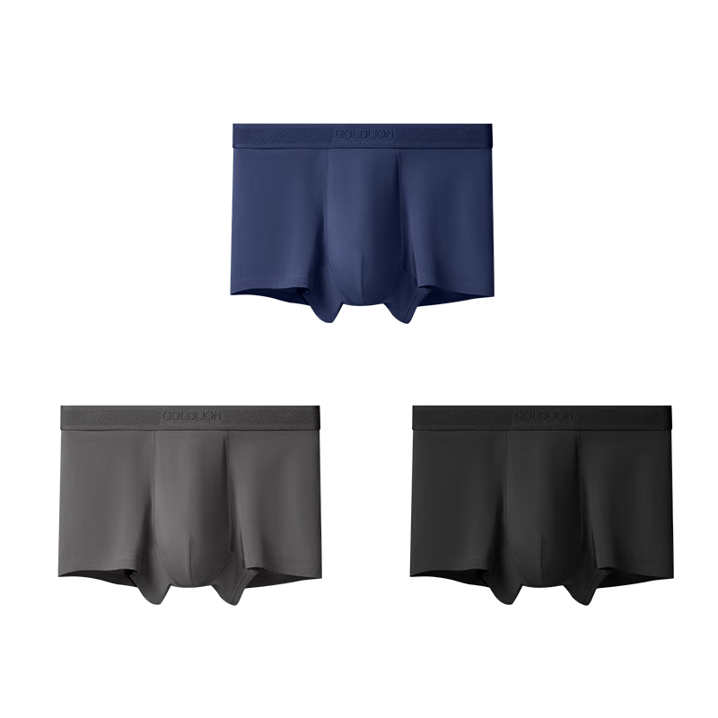 Goldlion Men's Pure Cotton Underwear with Waistband Logo Jacquard, Antibacterial, Moisture-Absorbing, Breathable Cotton Gusset Boxer Shorts