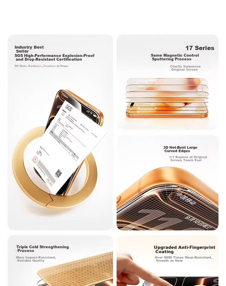 DIVI AR Anti-Reflective 3D Heat-Bent Tempered Glass Screen Protector for iPhone 15 Pro Ultra-Thin Full Coverage Dust-Free Installation 5