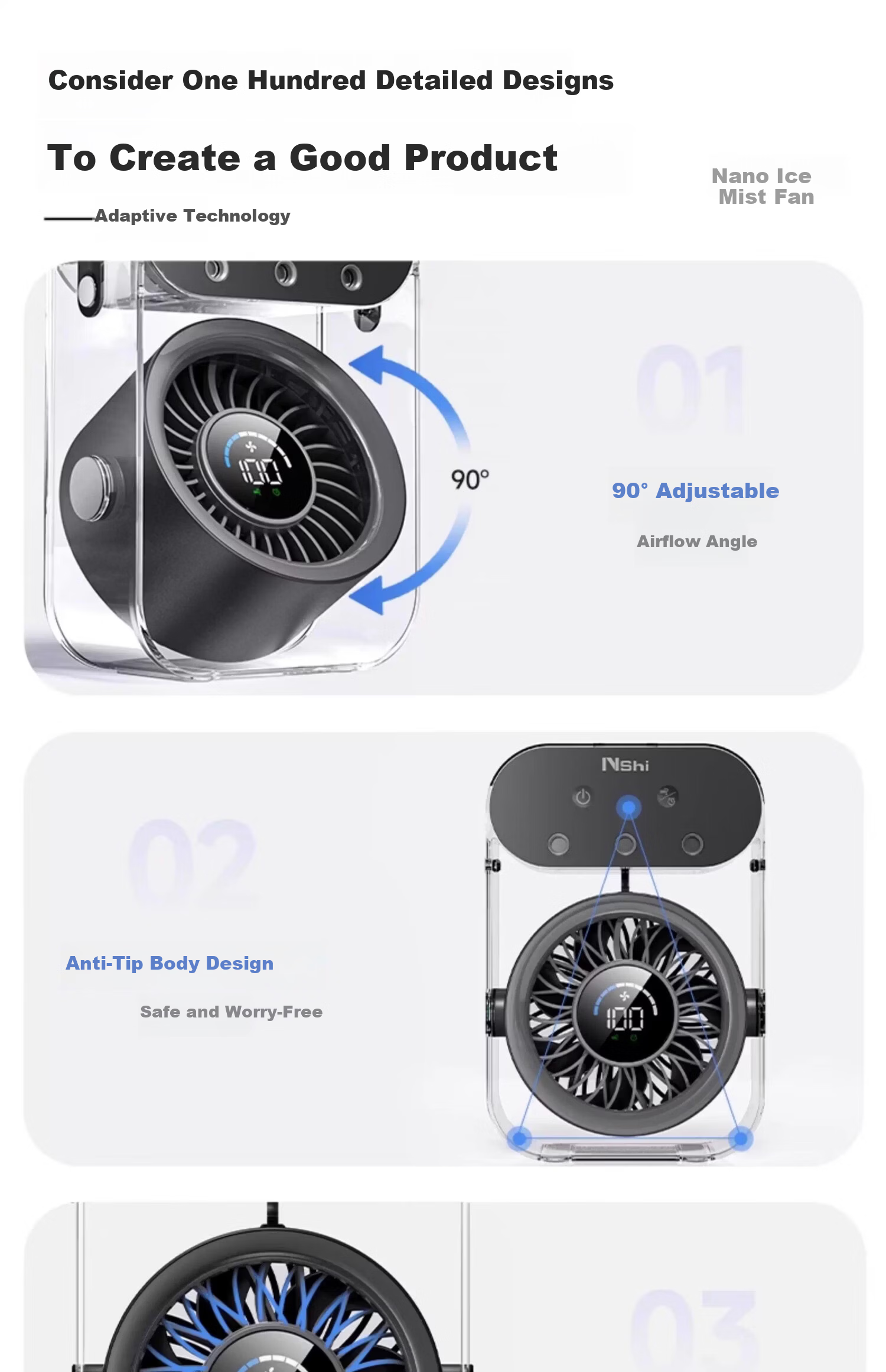 Upgraded Desktop USB Mini Mist Fan Portable Air Conditioner Small Home Office Dorm Silent Long Battery Life Electric Version Black 26