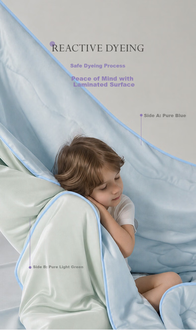 Luolaikids Class A Cooling Ice Silk Quilt Kindergarten Children's Quilt Air Conditioning Quilt Summer Quilt Baby 120*150cm 7
