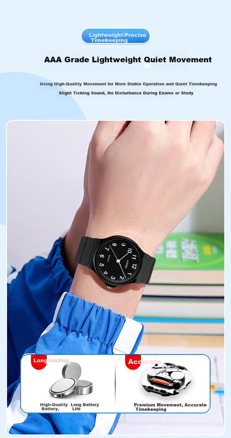 MINISO Men's Student Watch Waterproof Time-Only for Exams and Public Service Tests 3