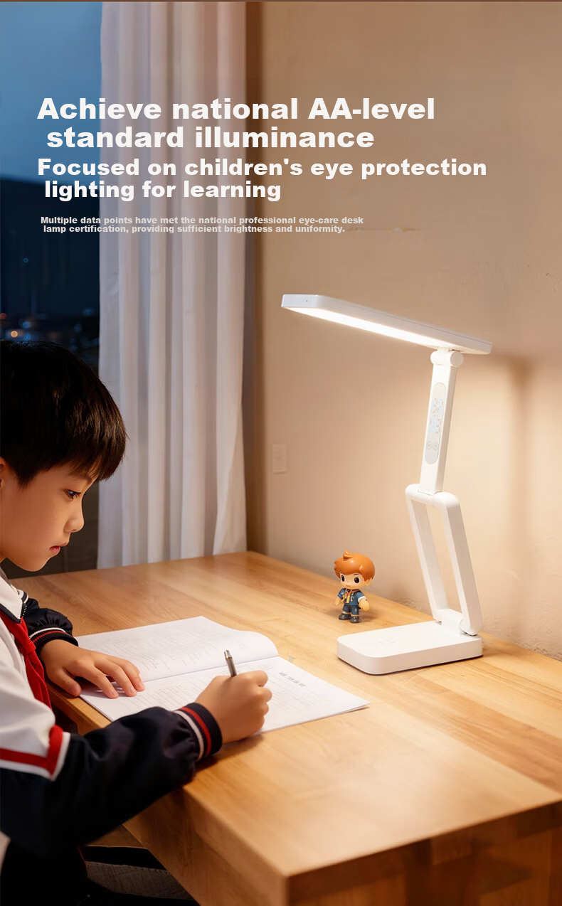 HP Ultra-Long Battery Life Rechargeable Desk Lamp Pure Light Study Lamp AA Grade Student Dormitory Reading Desk Lamp Angel Light 3