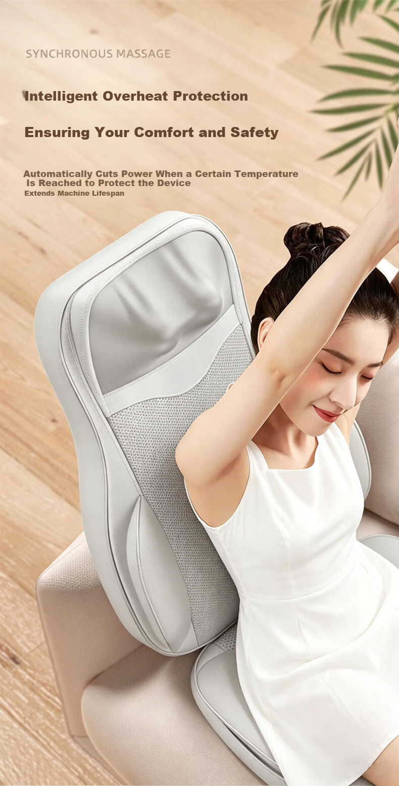 AUX WP-SCK1 Massage Cushion Pad Neck Massager Shoulder Waist Back Kneading Massager Gift for Parents and Girlfriend Birthday Holiday 11