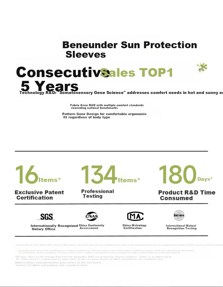 Beneunder Men's Cooling Sun Protection Arm Sleeves Loose Fit UV Protection Sleeves for Driving Cycling Sports 3