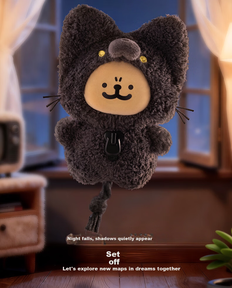 Funism Playful Line Small Dog Vinyl Plush Series Blind Box Pendant Doll Figurine Birthday Gift for Men and Women Single Piece 18
