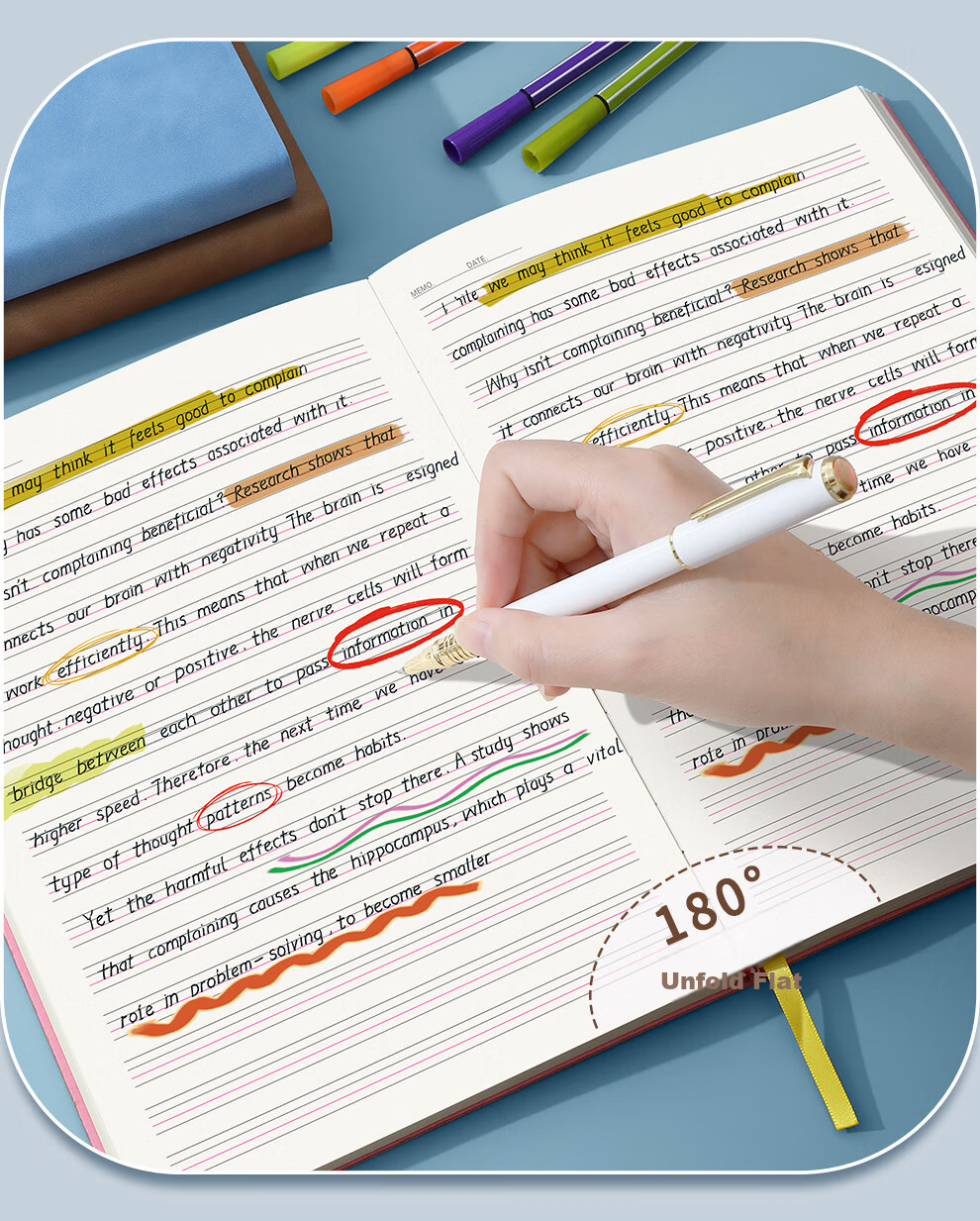 Zolan Zhe [Back to School Essential] B5 Thick 360-Page Softcover English Notebook for Middle and High School Students, 16K Four-Line Three-Grid Homework and Classroom Practice English Notebook 8