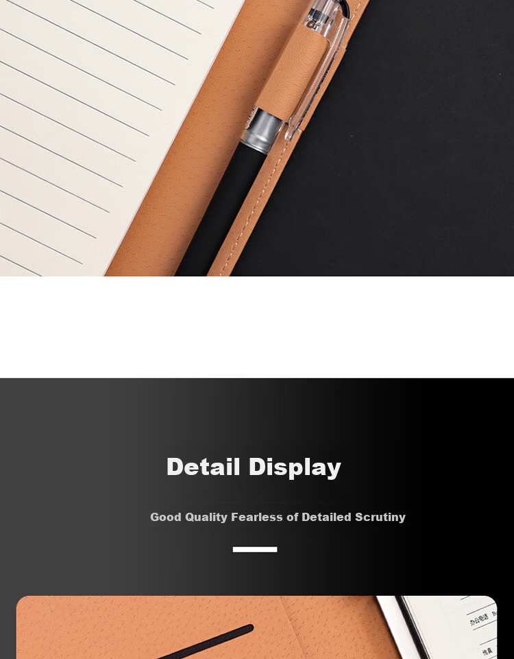 Xutong B5 Refillable Notebook Simple Leather Cover 100 Sheets 200 Pages 9-Hole Magnetic-Free Buckle Card Slot Corporate Office Meeting Record Detachable Refillable Notebook Customizable Logo 9