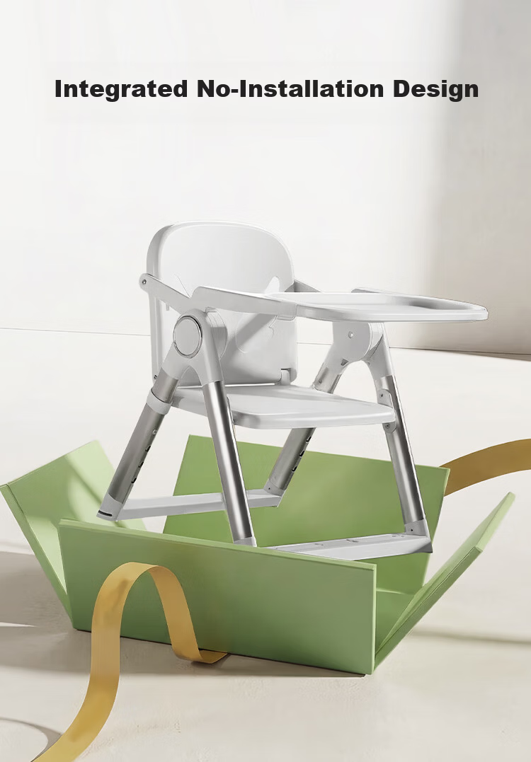 Ipoosi Baby Portable High Chair Children's Dining Chair Multifunctional Foldable Infant Feeding Chair for 0-6 Years Old 8