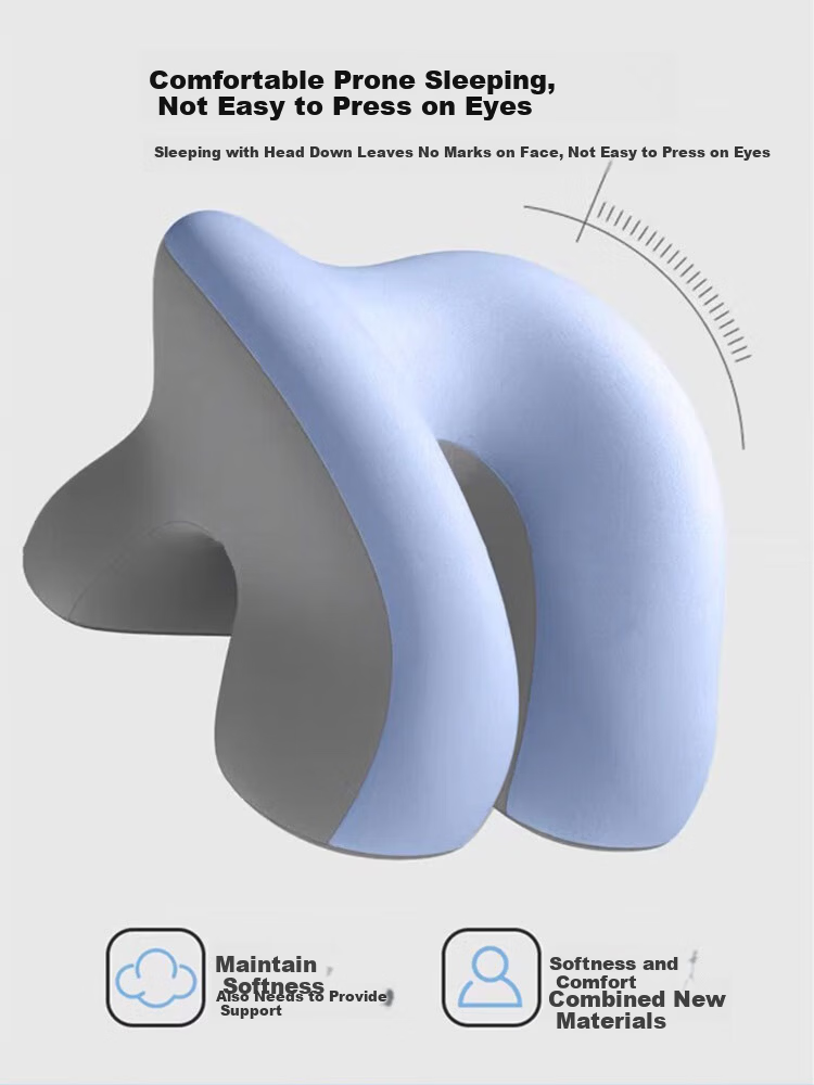 9i9 Elementary Student Nap Pillow Office Nap Sleeping Aid Children Adult Prone Sleeping Hug Pillow Universal Green Gray 6