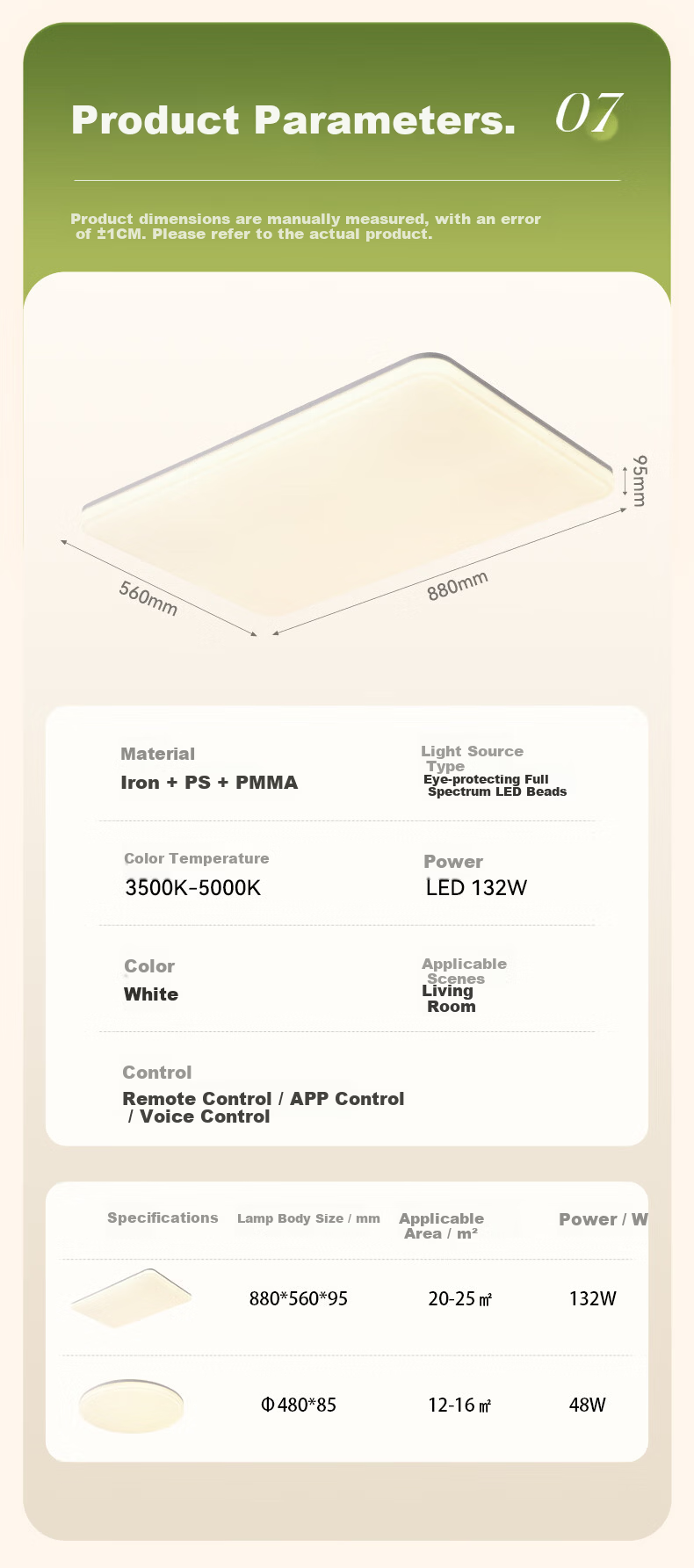 NVC Ceiling Light Living Room Main Light Bedroom Full Spectrum 2026 New Model Snow White 4 Smart Version with Installation 15
