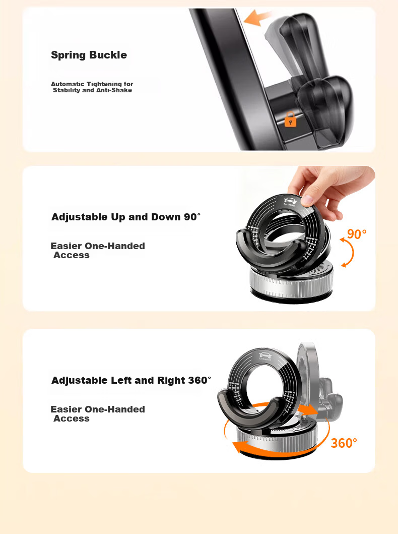 Howtreats Car Phone Holder Dashboard Mount Car Navigation Phone Stand 2026 New Model 17