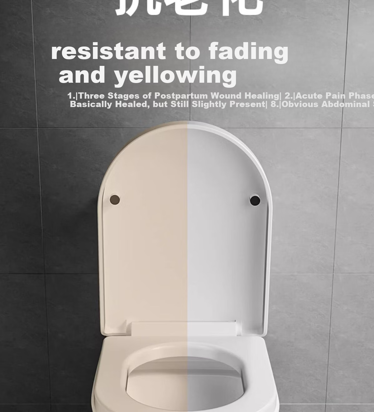 Taoshi V-Shaped Universal Toilet Seat Cover Double Slow-Closing Extra Thick Household Old-Style Toilet Lid 19