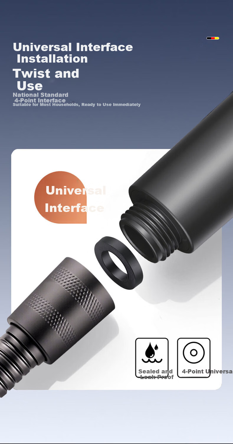 HOMK [Germany] High-Pressure Shower Head Bathroom Shower Head Powerful Water Flow Rainfall Showerhead 7