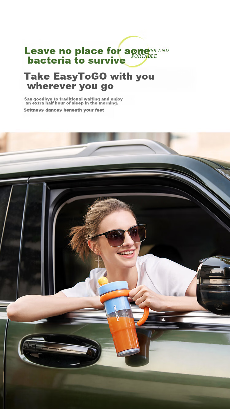 DAEWOO Wall-breaking Light Food Cup 618 Price Protection Wireless Slimming Fruit and Vegetable Cup Portable Juicer Juice Cup Travel Cup 500ml Large Capacity Baby Food Processor ZB15-BCL 15