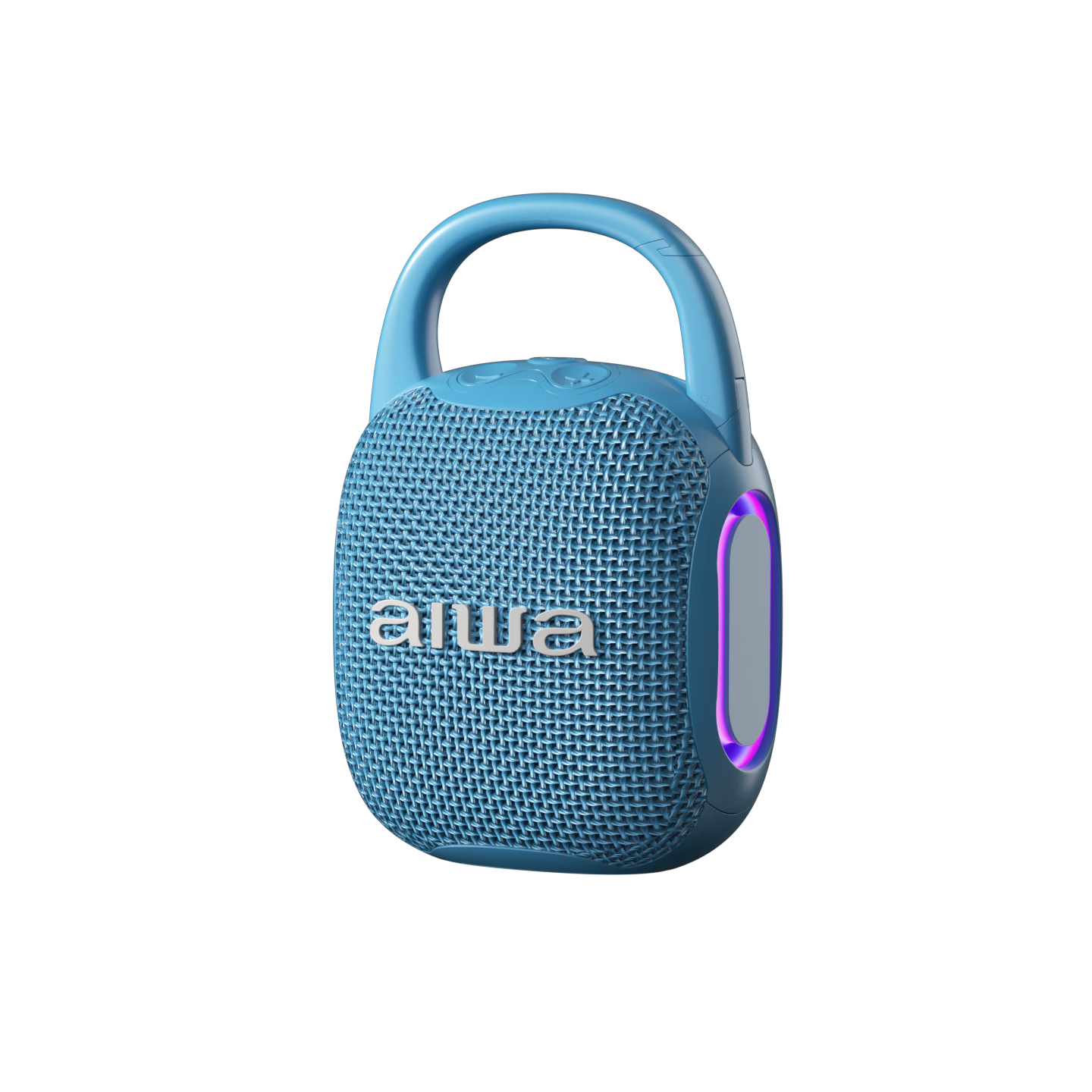 Aiwa AH-20 Mini Outdoor Portable Bluetooth Speaker Hanging Design Bass TF Card Long Battery Life Travel Gift Lake Blue