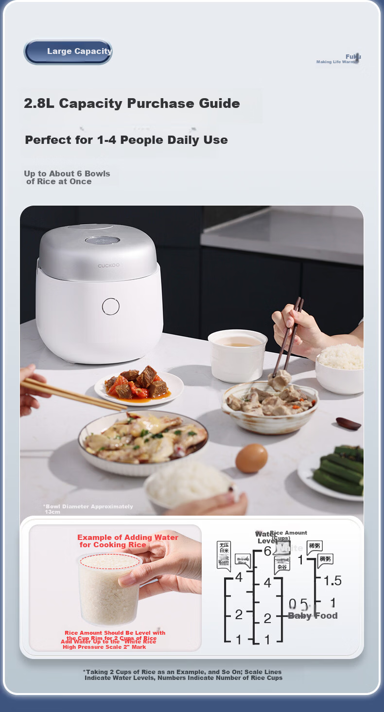 CUCKOO Price Protection 618 Electric Rice Cooker Korean Imported Noise Reduction Double Pressure IH Heating Smart Voice Non-stick 2.8L 1-3 Person CRP-NHTR0611FW 12