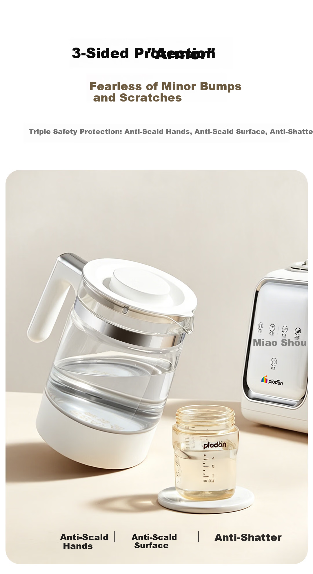 Puriton Thermostatic Kettle Baby Milk Preparation Household Large Capacity 2L Full Glass Body Quantitative Temperature Control Water Dispenser 12