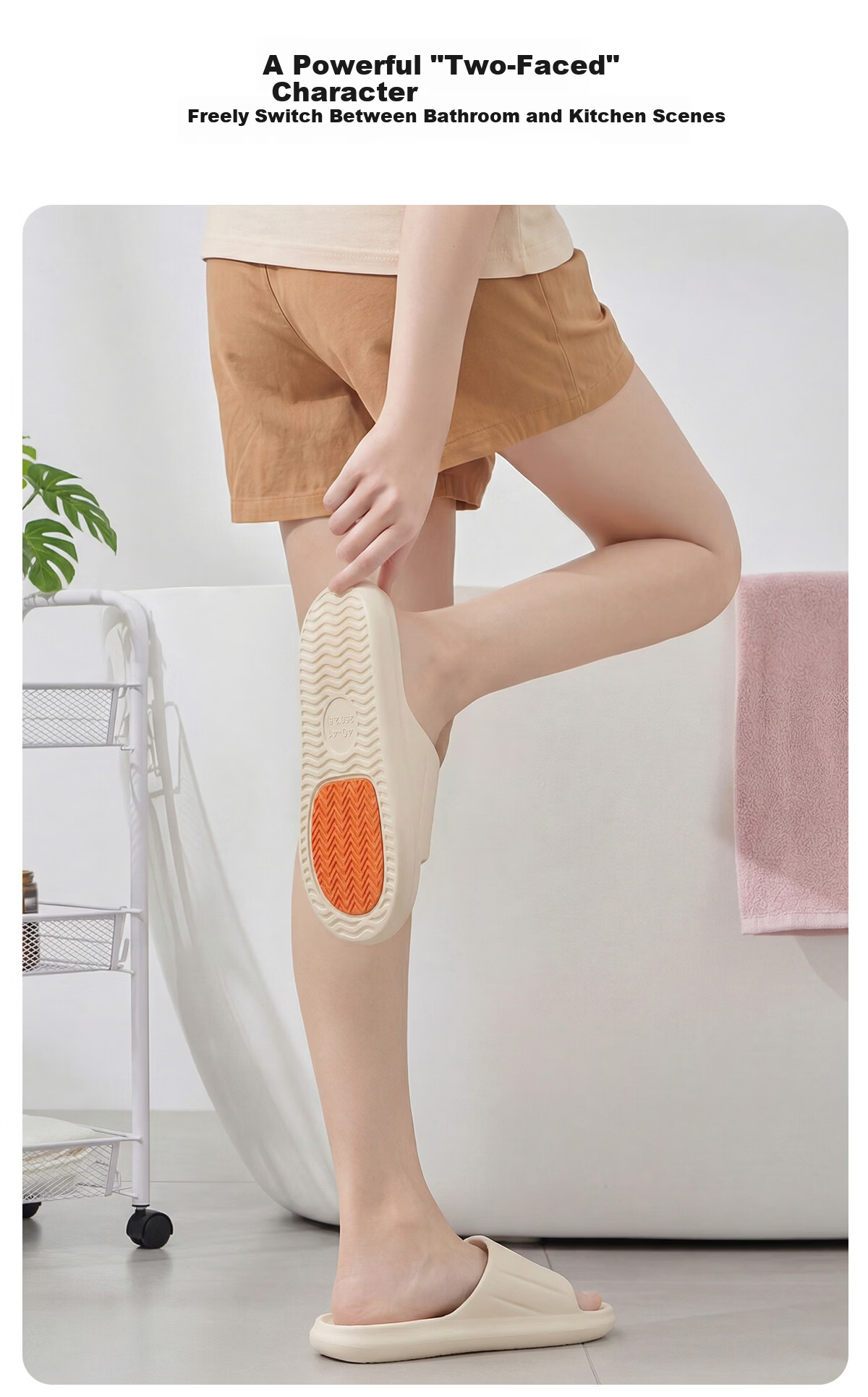 TZLDN Non-Slip Slippers for Men Summer 2026 New Indoor Home Bathroom Odor-Resistant Couple's Soft Sole Cool Slippers for Women 10