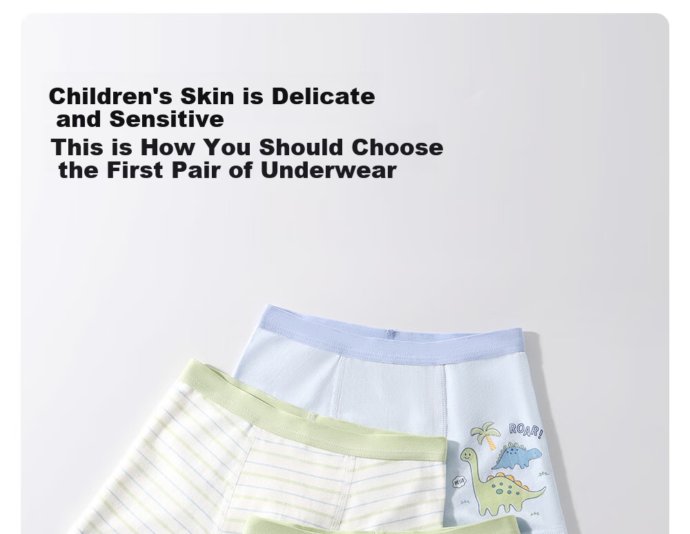 Betis Children's Underwear for Boys Age 10-11 Summer Class A Mulberry Silk Boys' Boxer Briefs Comfortable Flat Shorts 6