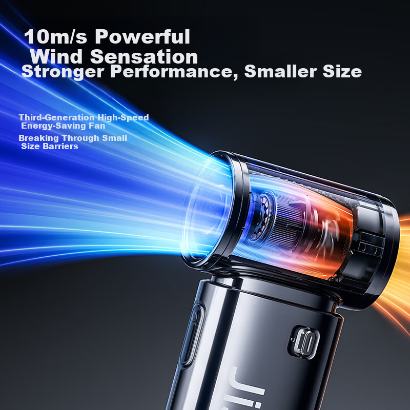 JISULIFE 2026 New Handheld High-Speed Mini Bladeless Fan Outdoor Sports Small Electric Fan LIFE9S Mirror Custom Edition